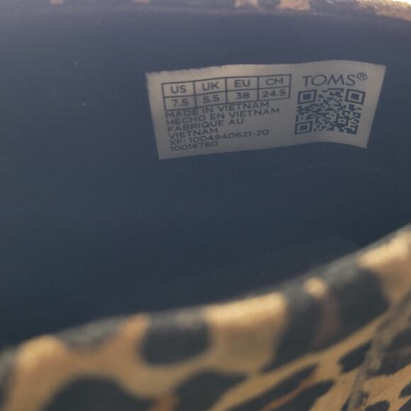 TOMS Women's Bryce Slip On leopard print  women's size 7.5 - Picture 9 of 9